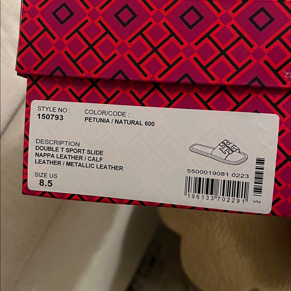 Tory Burch Petunia Pink Slide Sandals - Picture 4 of 6